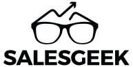 Image of a pair of glasses with the word SalesGeek underneath